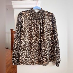 J. Crew Animal Print Blouse - XL - EUC